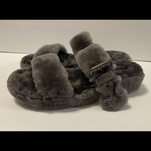 UGG Fuzz Yeah Slides charcoal Size 10 - Picture 7 of 12